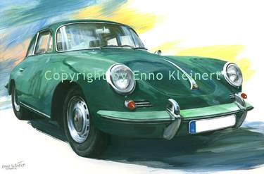 Original Realism Automobile Paintings by Enno Kleinert paintings