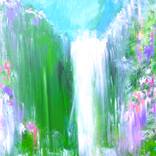 Meditative Waterfall Spring by Susan Anne Russell