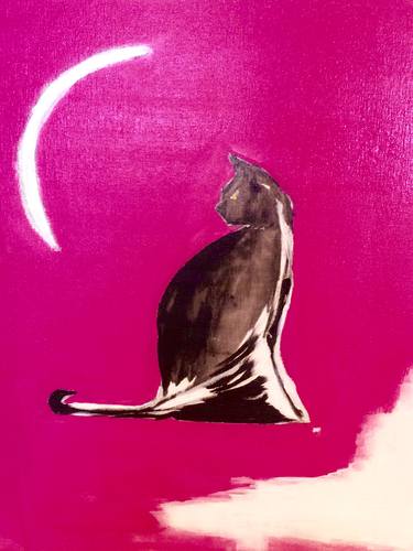 Print of Expressionism Cats Paintings by Susan Anne Russell