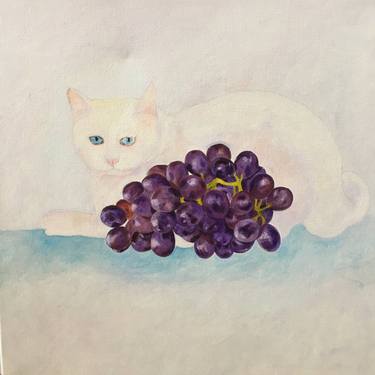 melancholy cat and grapes thumb