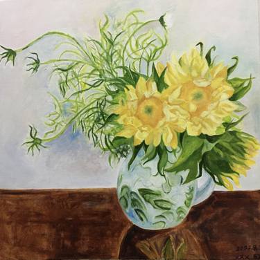 sunflower and vase thumb