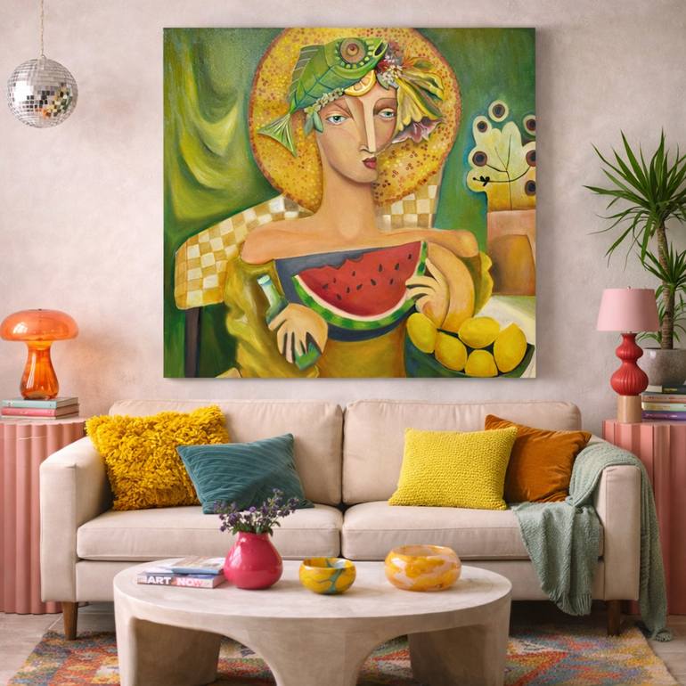 Original Cubism Food & Drink Painting by Niki Sands