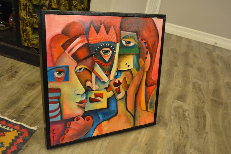 Original Abstract Expressionism People Painting by Niki Sands