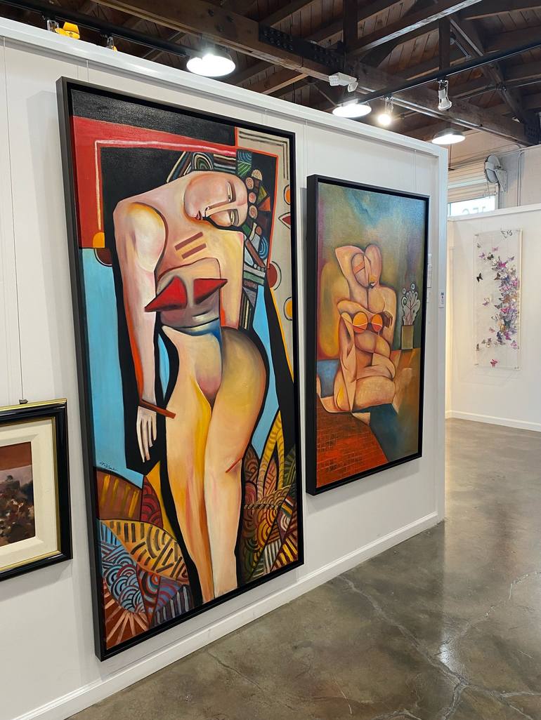 Original Cubism Nude Painting by Niki Sands