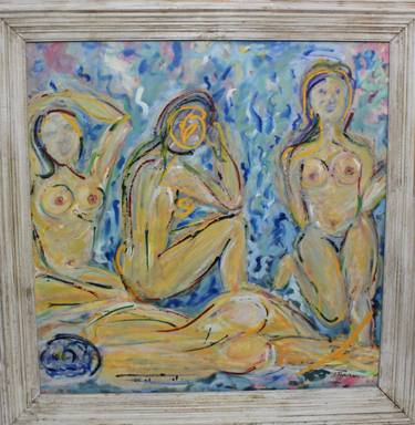 Original Figurative Nude Painting by Vanessa Teperson