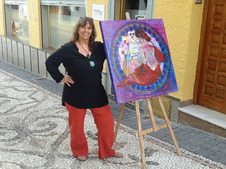Original Impressionism Women Painting by Renate Van Nijen