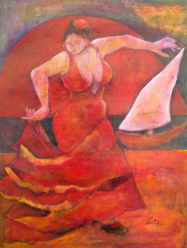 Flamenco dancer, Ballerina al mar - Renate van Nijen thumb
