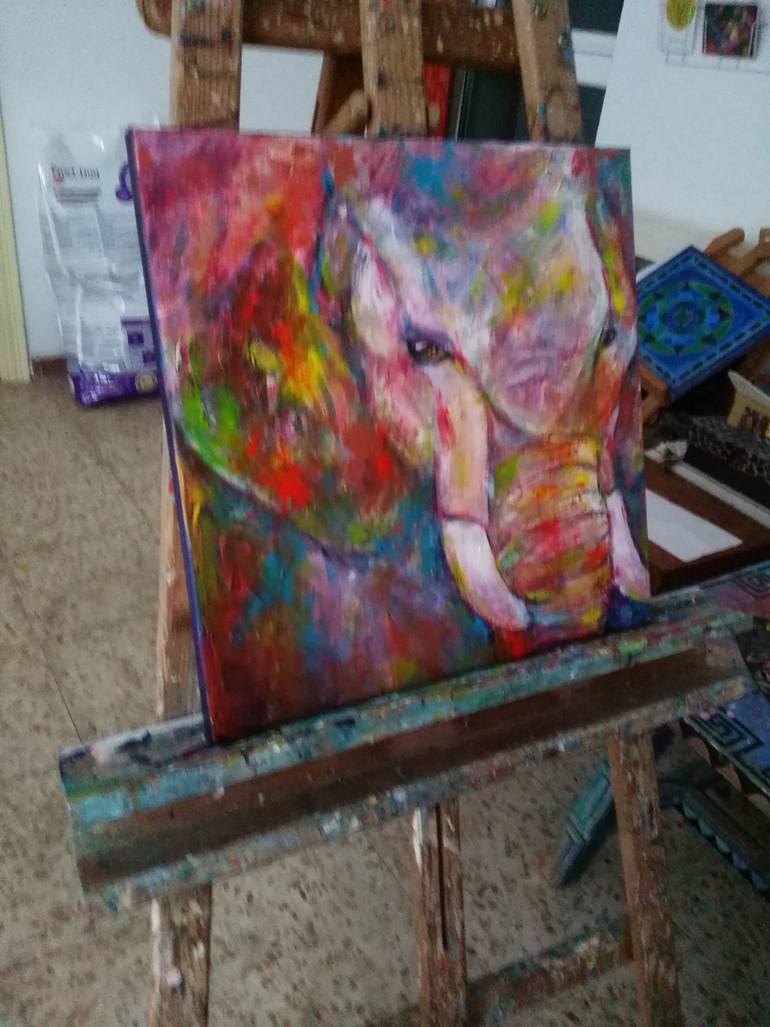 Original Figurative Animal Painting by Renate Van Nijen