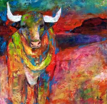 Bull by the sea - Renate van Nijen thumb