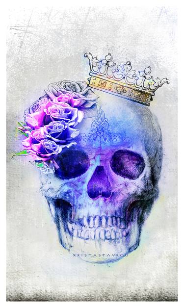 Skull Art Queen - Light Blue thumb