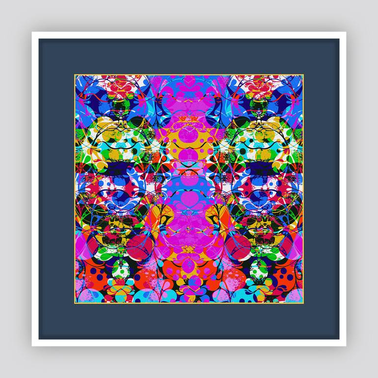 Original Art Deco Abstract Mixed Media by Xrista Stavrou