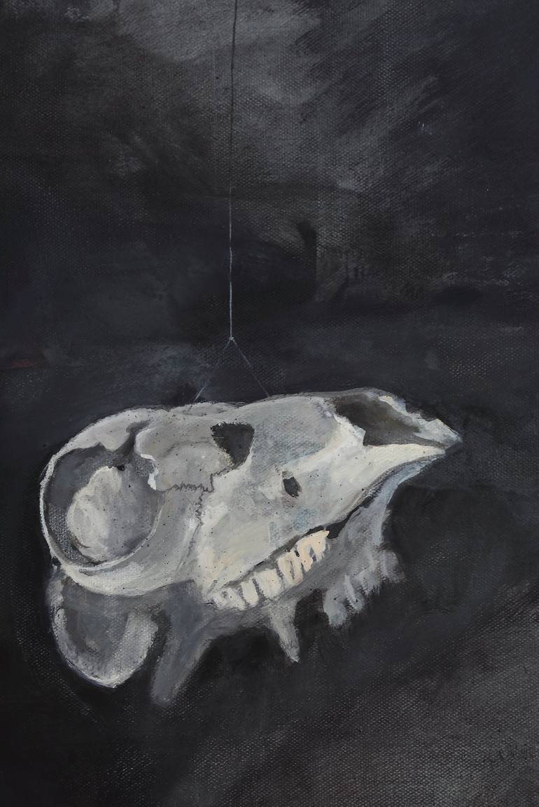Original Abstract Animal Painting by Ewa Okolowicz