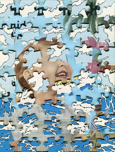 Original Pop Art Children Collage by Jonathan Brown