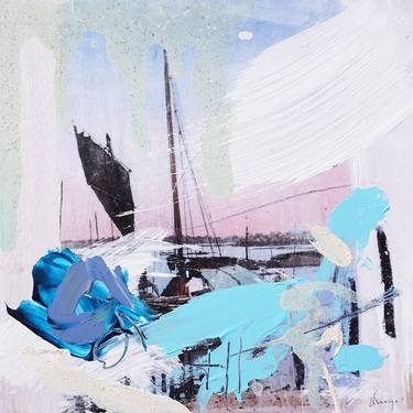 Original Abstract Sailboat Paintings by Alba Escayo