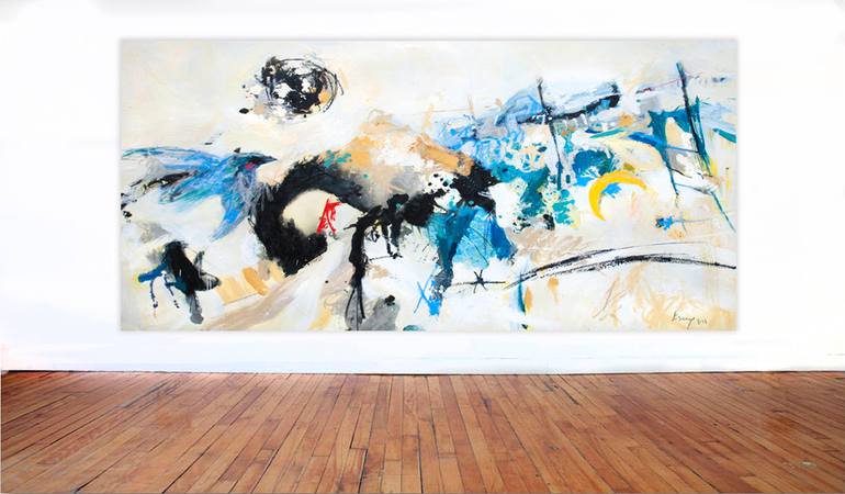 Original Abstract Landscape Painting by Alba Escayo