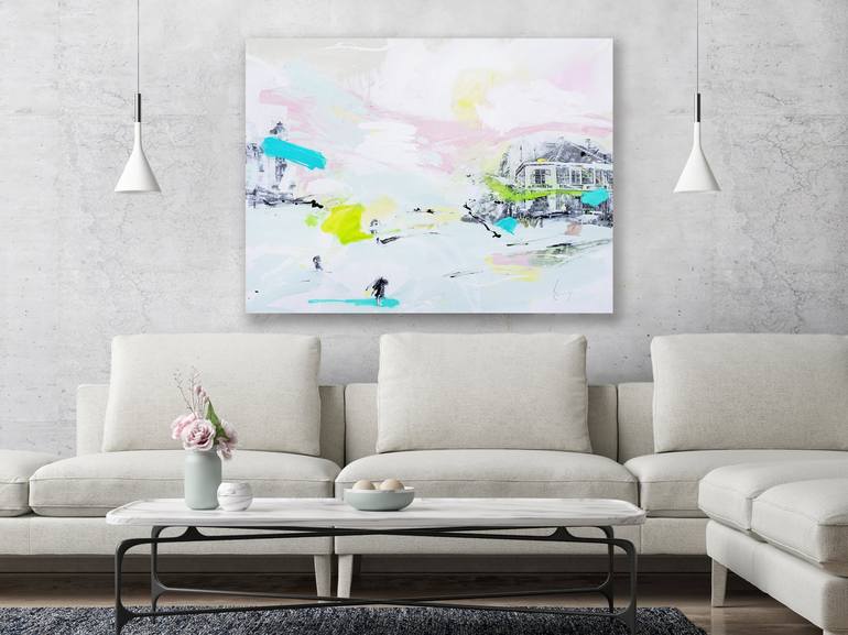 Original Abstract Landscape Painting by Alba Escayo