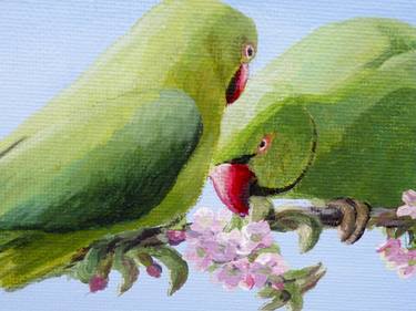 Parrots eating nectar (Residents, detail) thumb