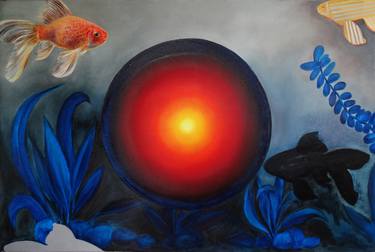 Original Abstract Fish Paintings by Dariusz Glowacki