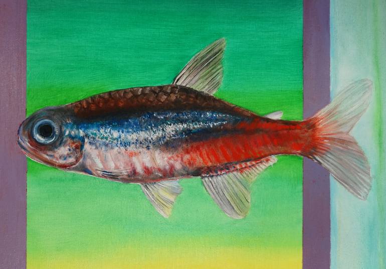 Original Conceptual Fish Painting by Dariusz Glowacki