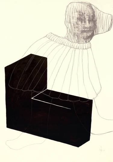 Saatchi Art Artist Tamas Szigeti; Drawings, “Drawing with a box, v2” #art