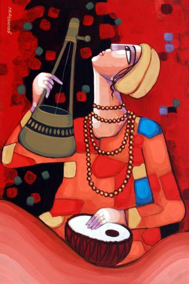 Original Contemporary Music Painting by Sekhar Roy