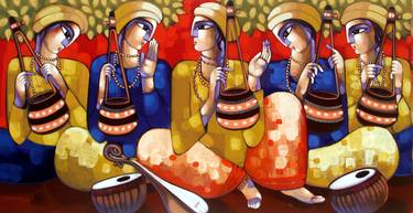 Print of Music Paintings by Sekhar Roy