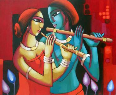 Print of Art Deco Religion Paintings by Sekhar Roy