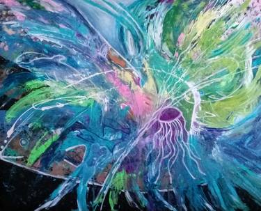 Original Abstract Expressionism Fish Paintings by Sheri Salin