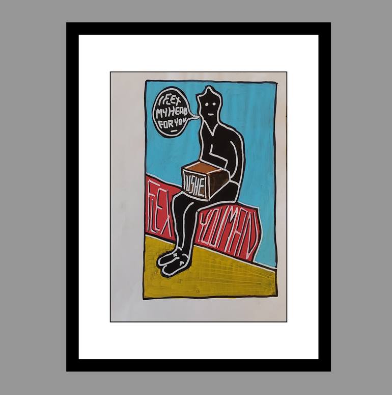 Original Abstract Expressionism Cartoon Drawing by Oliver Orthuber