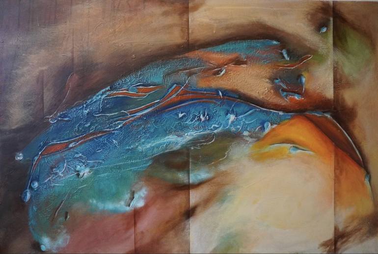 Original Abstract Landscape Painting by Songul Terlemez