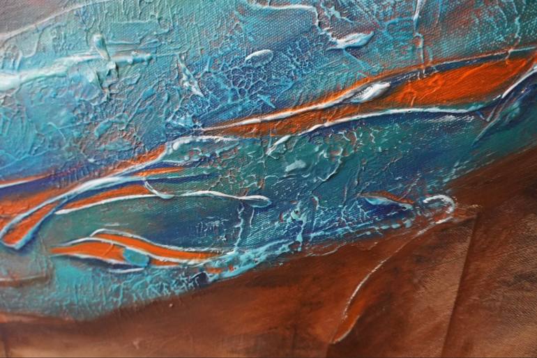 Original Abstract Landscape Painting by Songul Terlemez