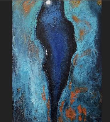 Original Art Deco Abstract Painting by Songul Terlemez
