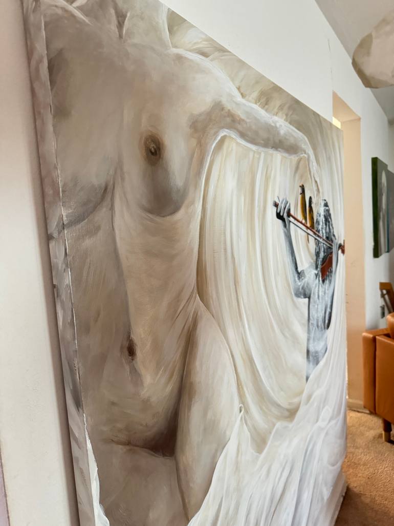 Original Surrealism Nude Painting by Songul Terlemez