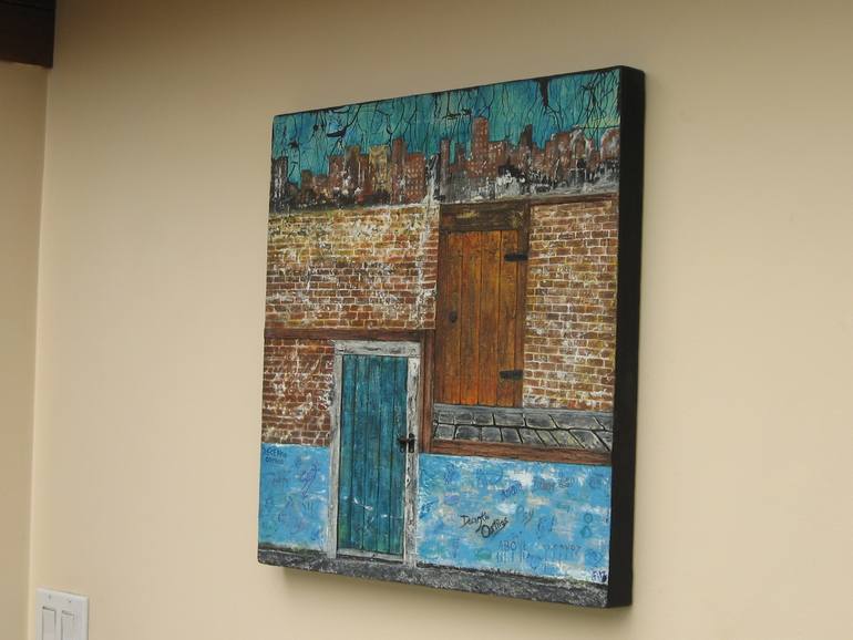 Original Abstract Cities Painting by Danae Fitzgerald