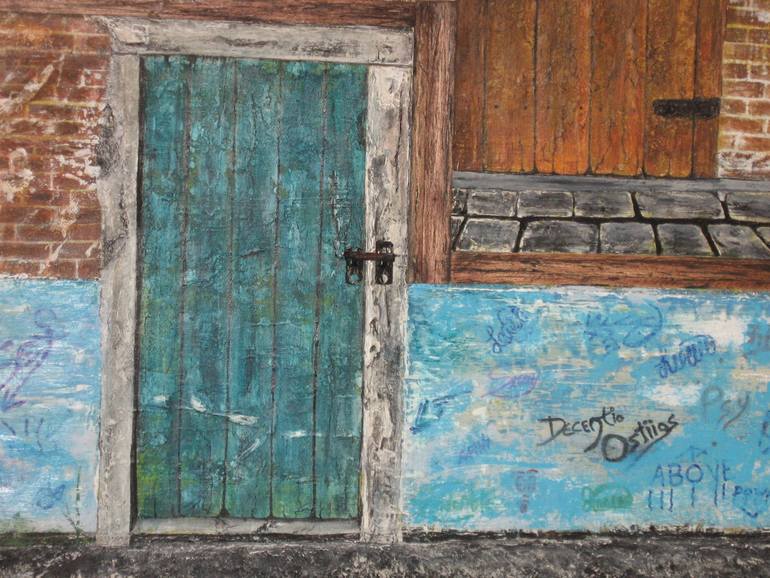 Original Abstract Cities Painting by Danae Fitzgerald
