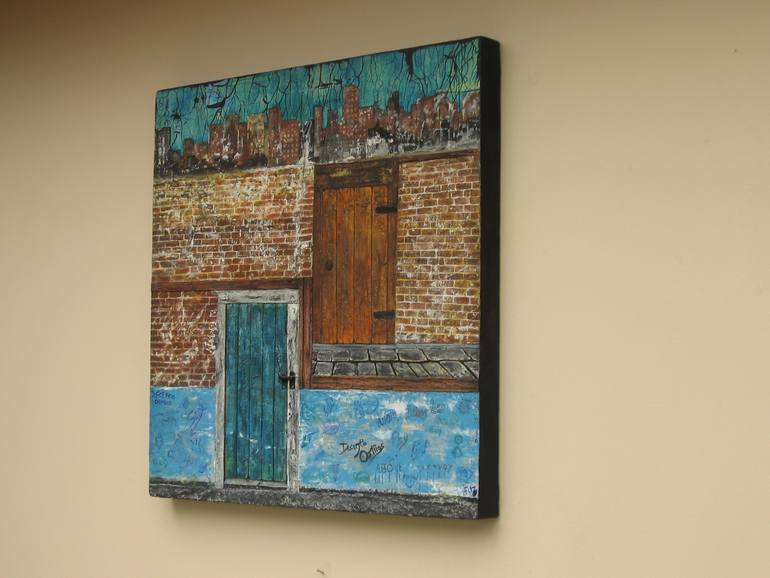Original Abstract Cities Painting by Danae Fitzgerald