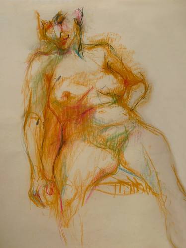 Original Realism Nude Drawings by laura milani