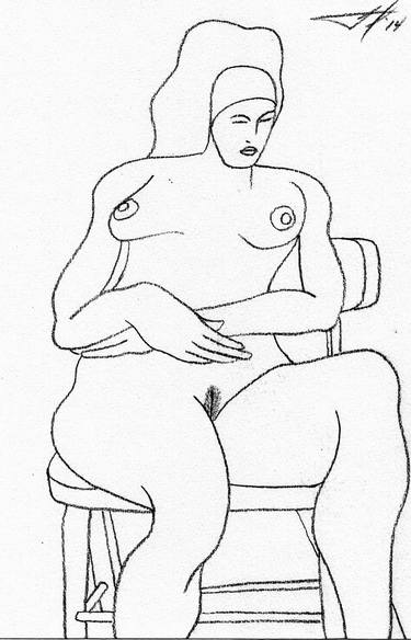 Original Figurative Nude Drawings by Frank Illo