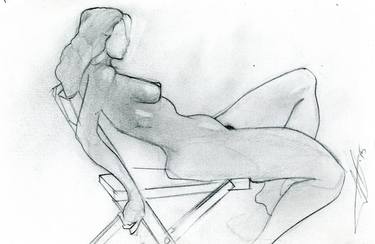 Original Figurative Nude Drawings by Frank Illo