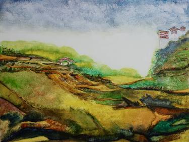 Print of Landscape Paintings by vijay kiyawat