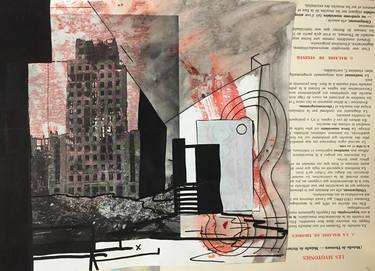 Original Abstract Expressionism Architecture Drawings by David Joly