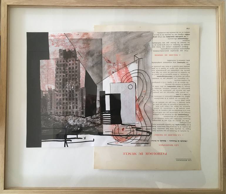 Original Abstract Expressionism Architecture Drawing by David Joly