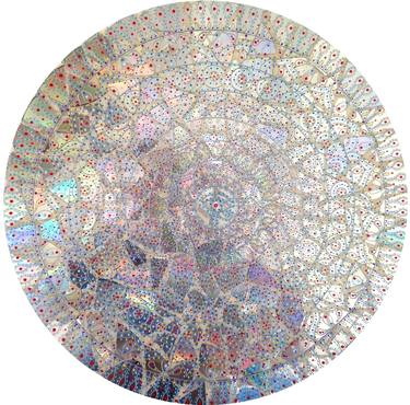 Original Abstract Geometric Collage by Karin Kralova