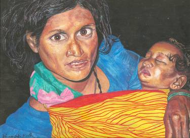 Print of Realism People Paintings by Bhagvati Nath