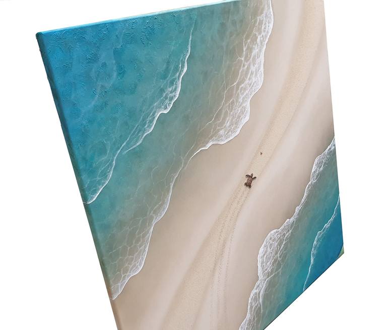 Original Realism Seascape Painting by Angel  Ortiz