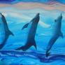 Description New Authentic Original Painting by Angel Ortiz
comes with a CERTIFICATE OF AUTHENTICITY.
Signed by the author.

Title. Dolphins searching for food
Technique. Acrylic on canvas.
Size. 43 x 94.5 x 1 in = 110 x 240 x 2 cm.
tracking number is provided after shipping.
Free shipping worldwide.
Painting will arrive rolled in a PVC tube.