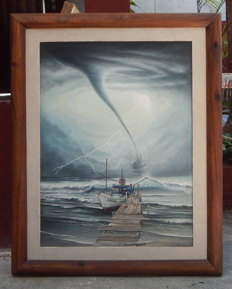 Original Seascape Painting by Angel  Ortiz