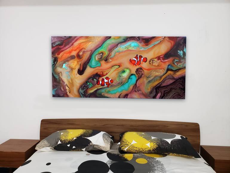 Original Fish Painting by Angel  Ortiz