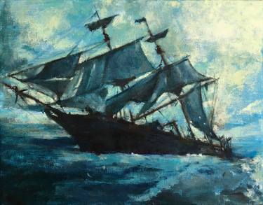 Print of Ship Paintings by Angela Anderson