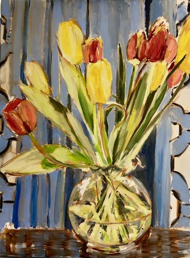 Print of Expressionism Floral Paintings by Angela Anderson
